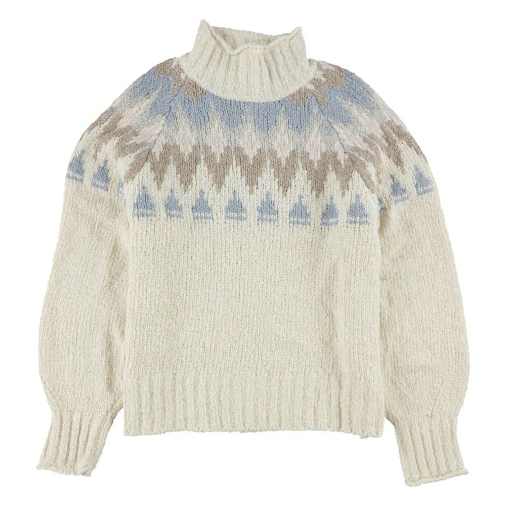 American Eagle Womens Open Stitch Pullover Sweater, Off-White, S, DM